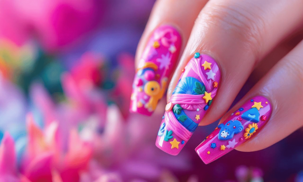 3D-nagels en kleine charms zijn de schattigste trend die je niet zag aankomen (3D nagelkunst)